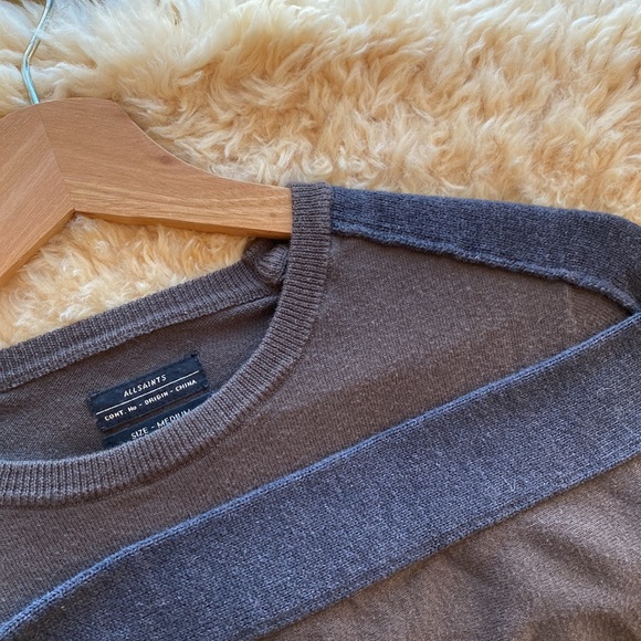 Allsaints Contrast Cotton Sweater - Picture 4 of 4